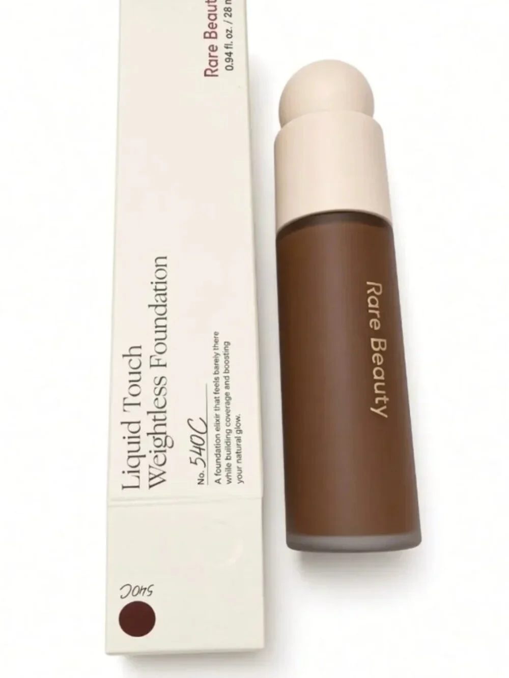 Rare Beauty Foundation Liquid Touch Weightless 540C Deep Face Makeup New